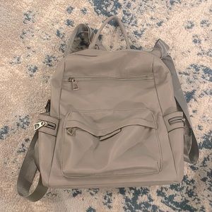 Gray, leather back pack, used once